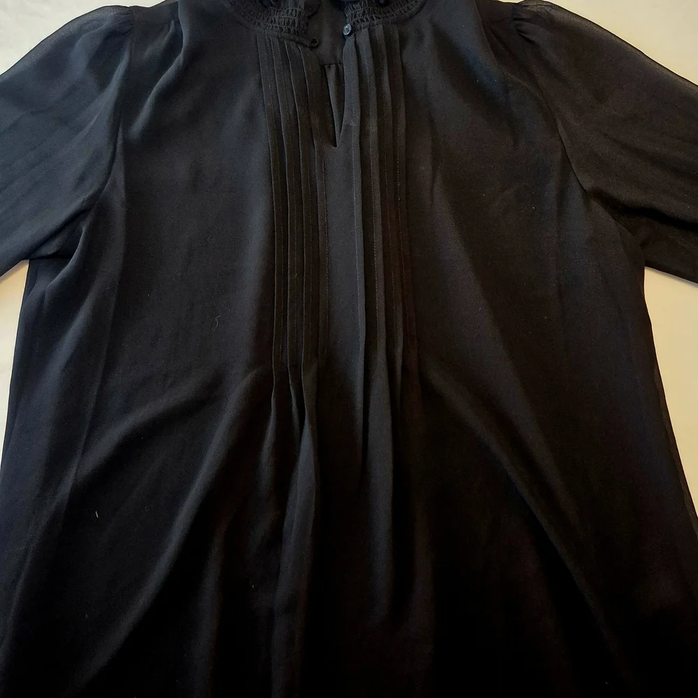 Calvin Klein Black Ruffled Blouse - Picture 2 of 5